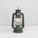 Vintage Green Lantern Lamp, Rusted Railroad Lamp, Farmhouse decor, Industrial chic, Garden decoration, Gift for man