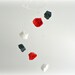 Modern flower mobile - You pick your colors - dark gray, coral and white - crystal flower mobile - baby crib mobile - nursery decor