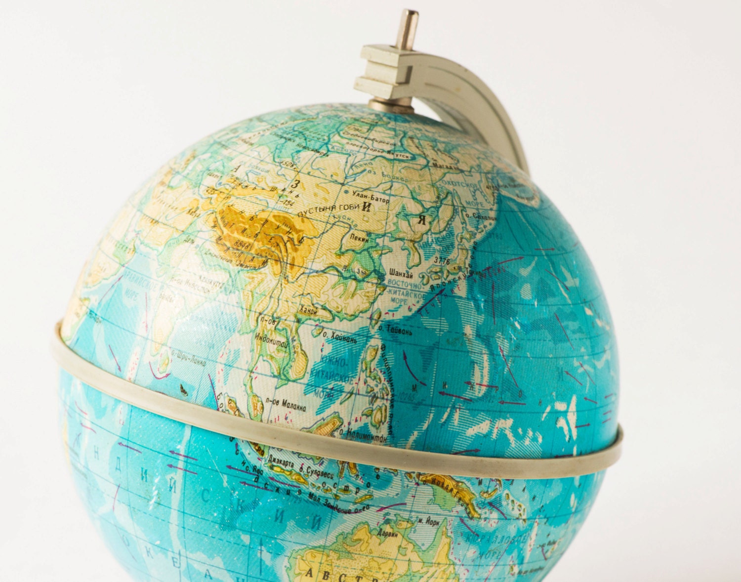 Soviet vintage globe radio home décor