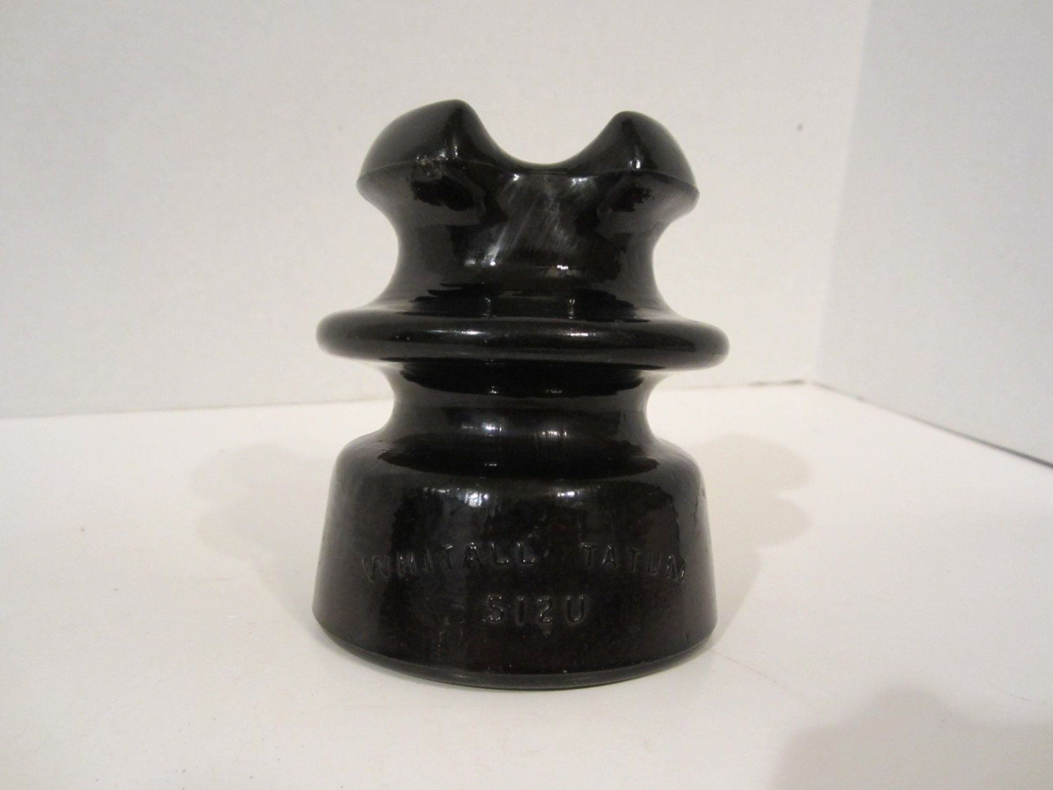 Vintage Amber Glass Insulator Cap