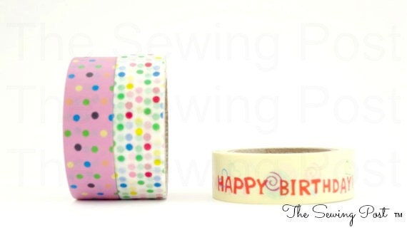 Washi Tape Set: Happy Birthday
