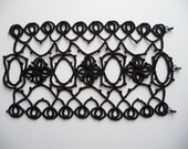 Tatting handmade bracelet black in the Gothic style.
