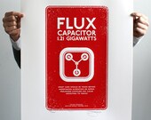 Back to the Future Flux Capacitor Hand Pulled Limited Edition Screen print