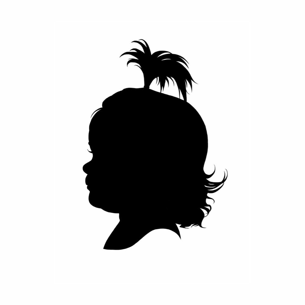 Custom Silhouette - Hand Drawn From Your Photo - Digital File Only - Mother's Day Gift Idea