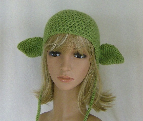 Yoda inspired Hat Womens Teens Older Children