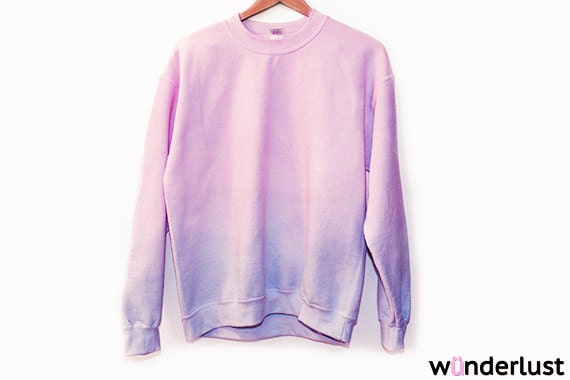 The Leah Sweatshirt (Oversized Pastel Ombre Dip Dye Sweater) - Shopwunderlust