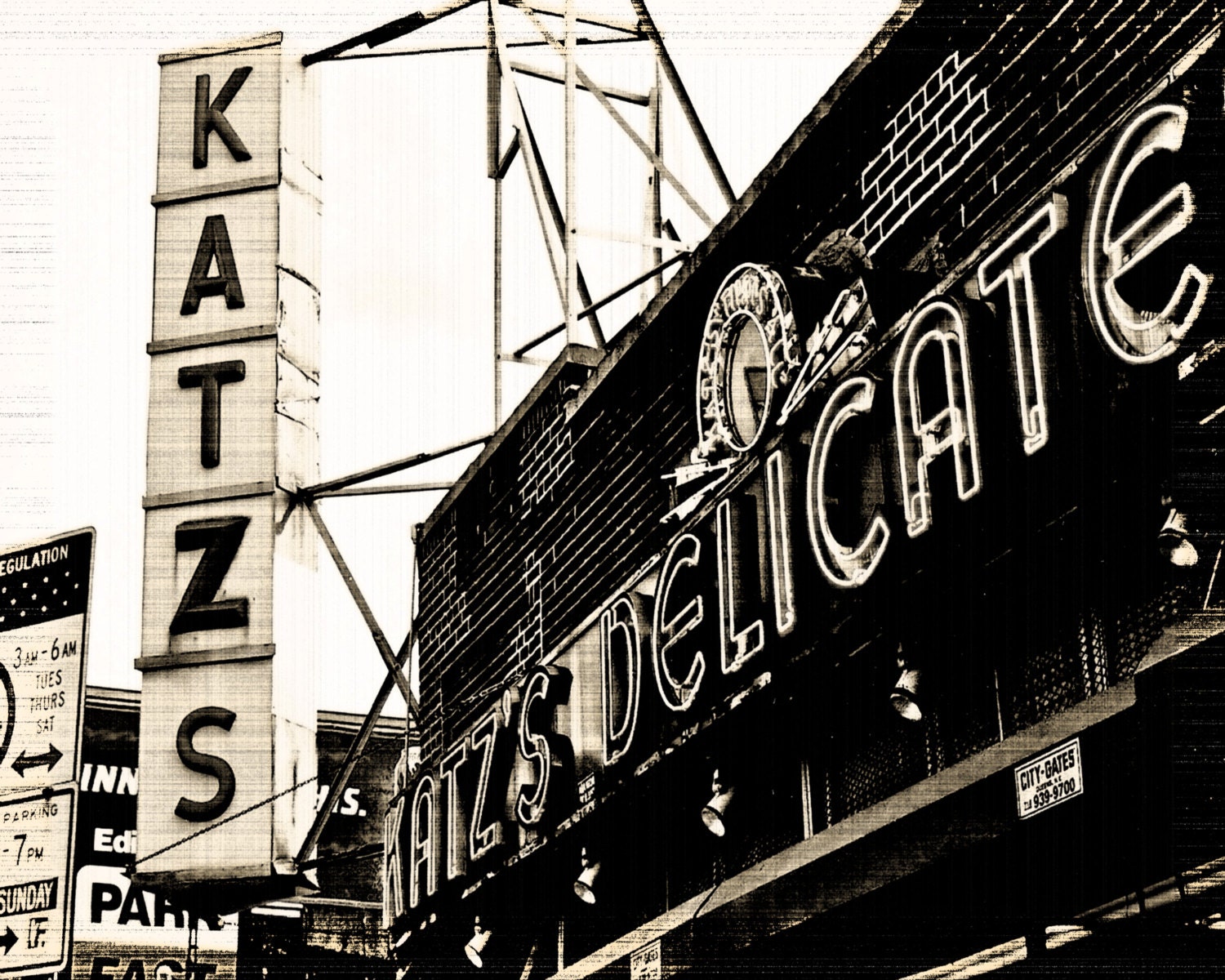 New York City - Katz Delicatessen - Manhattan - 8 x 10 Print - DarkIslandCity
