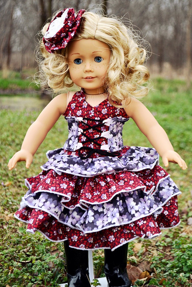 Primrose's Ruffled Corset Princess 18" Doll Dress PDF Pattern