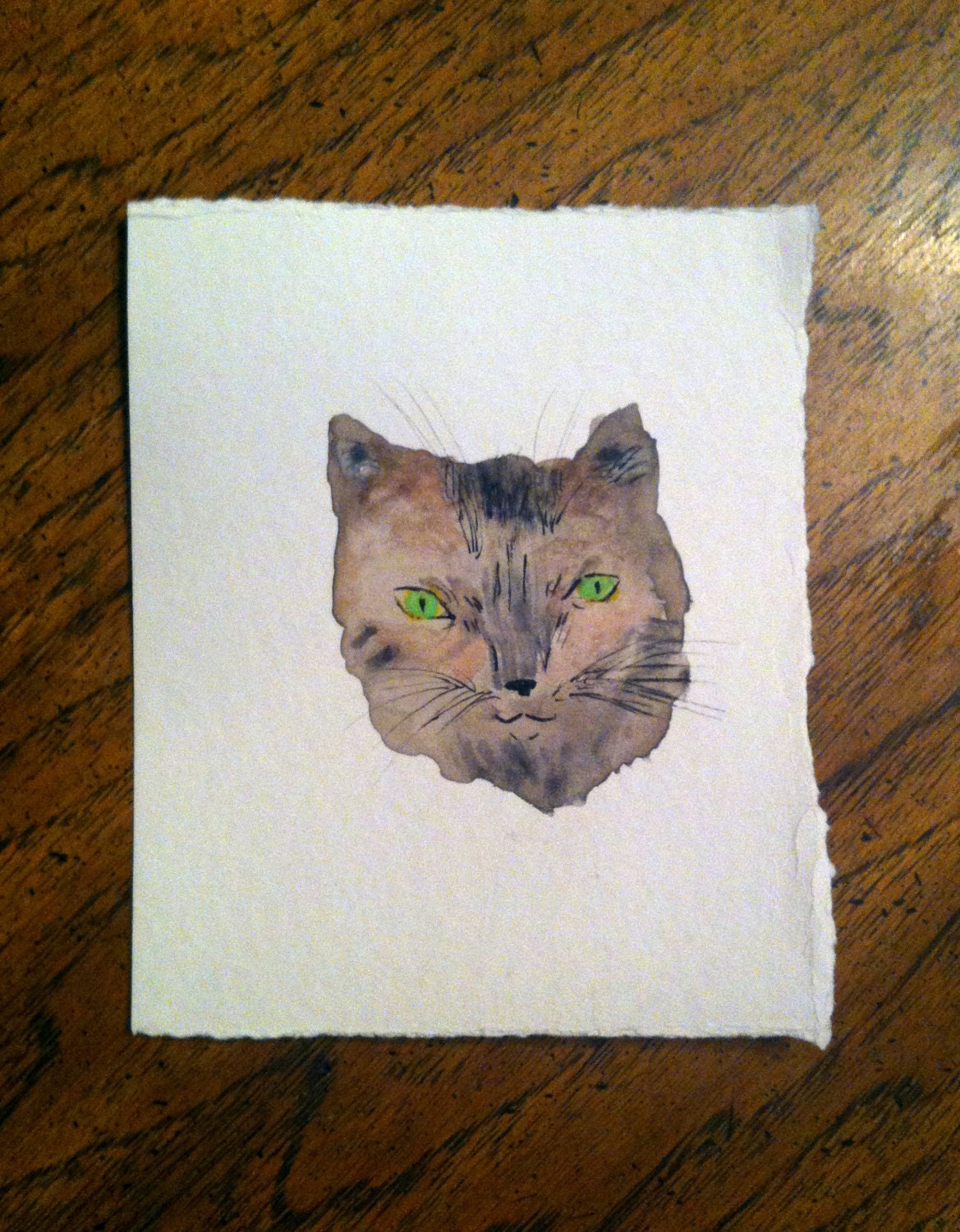 Original - Cat Watercolor Painting