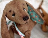 Artist Teddy dachshund OOAK chocolate brown