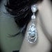 Rhinestone earrings - Long - Cubic Zirconia - Sterling Silver ear wires - Bridal Jewelry - Bridesmaids - gift -Prom -