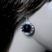 Amethyst earrings - Crystal earrings - Rivoli - Sterling Silver - February Birthday- Stunning - Bridal Jewelry -