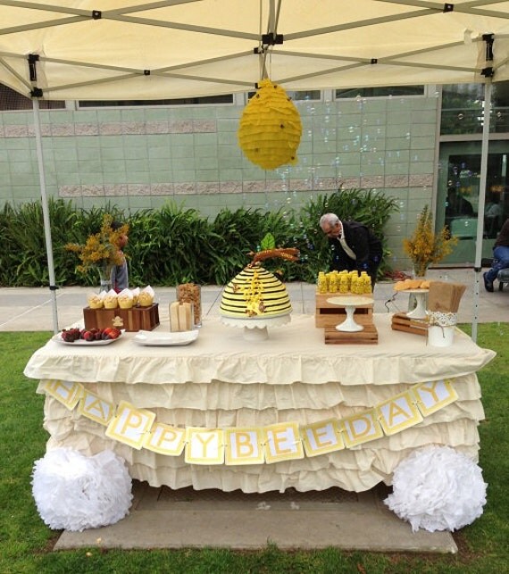 Crepe Paper Bee Hive Hanging Decoration