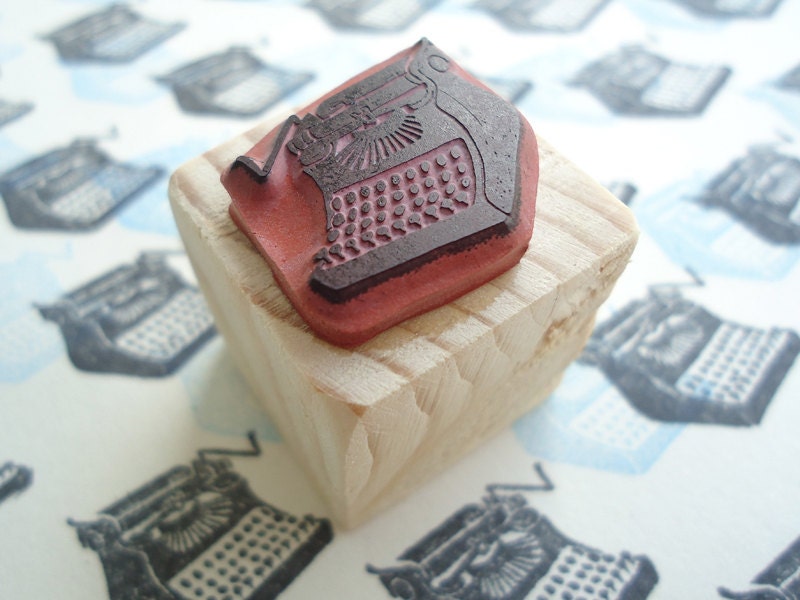 natural rubber typewriter stamp