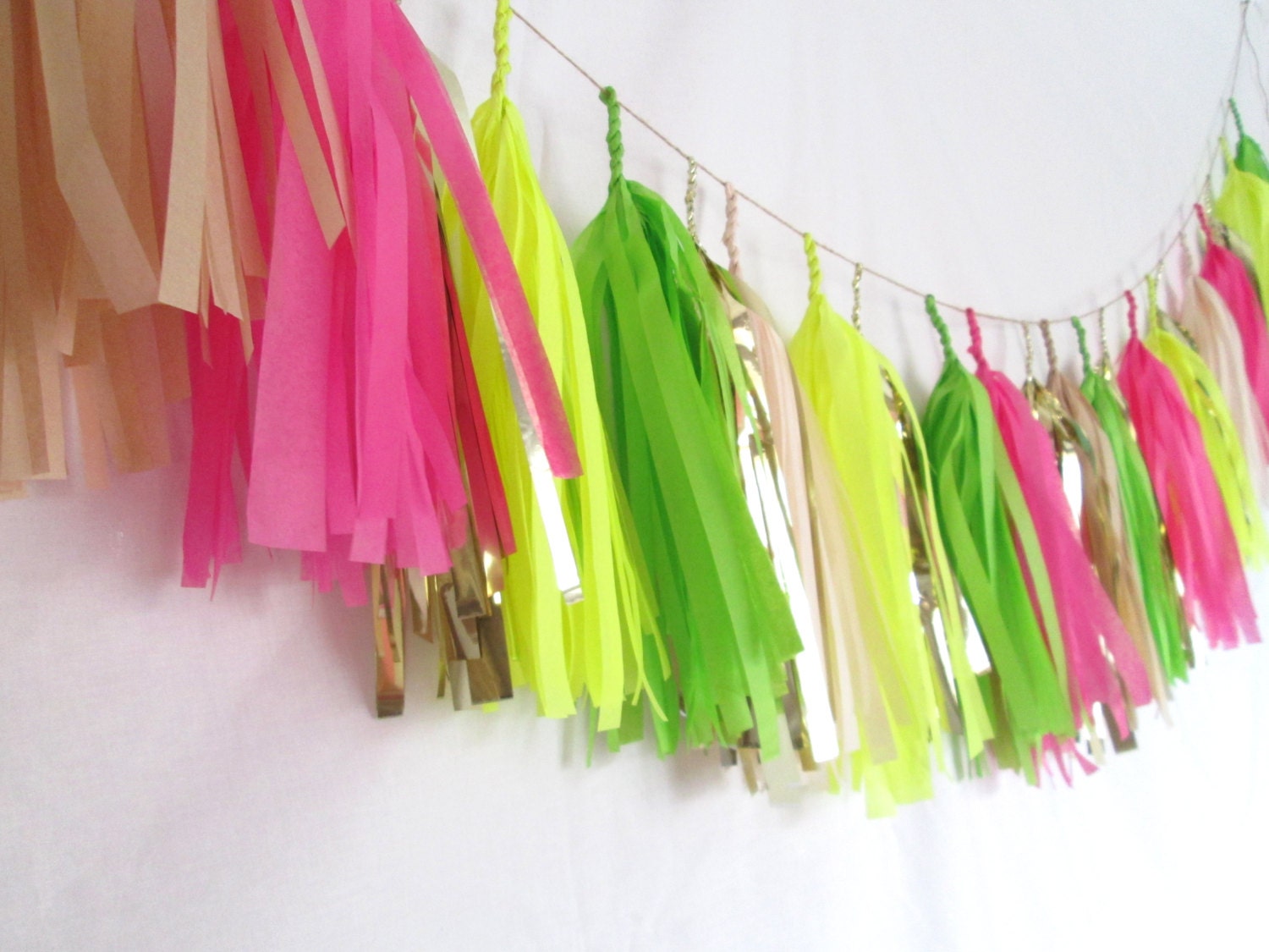 Neon and Nude Tassel Garland