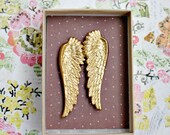 Fairy Angel Wings Hair Pins. Whimsical, Spring Wedding Hair Accessory. Gold Wings. Summer, Bridesmaids