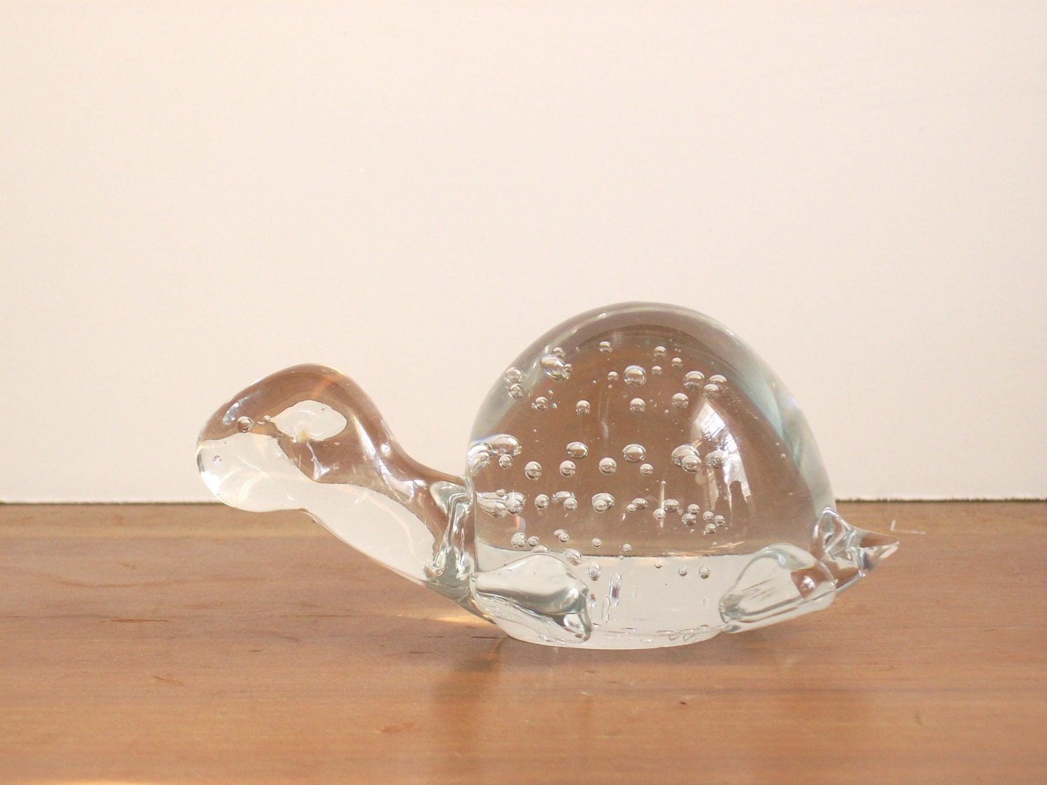 Vintage Glass Turtle Paperweight
