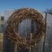 Barbed Wire Grapevine Wreath - Rusty Patina Farmhouse Country Decor Rustic Industrial, Rustic Garden