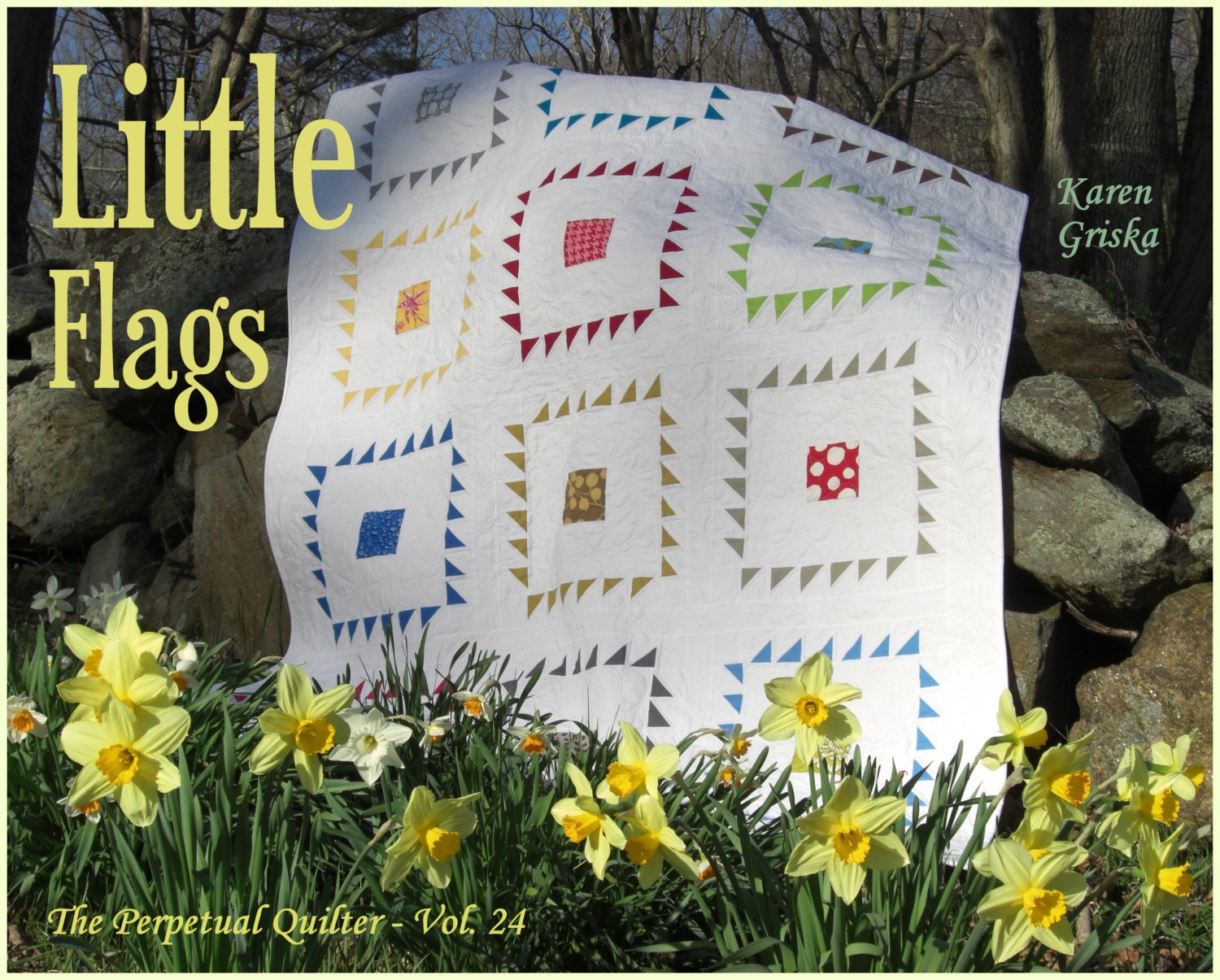 Little Flags Quilt Pattern, PDF Quilt Pattern, Modern Quilt Pattern, Easy Quilt Pattern, qtm