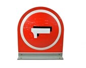 Cool Gas Station Pump Number One Sign Red