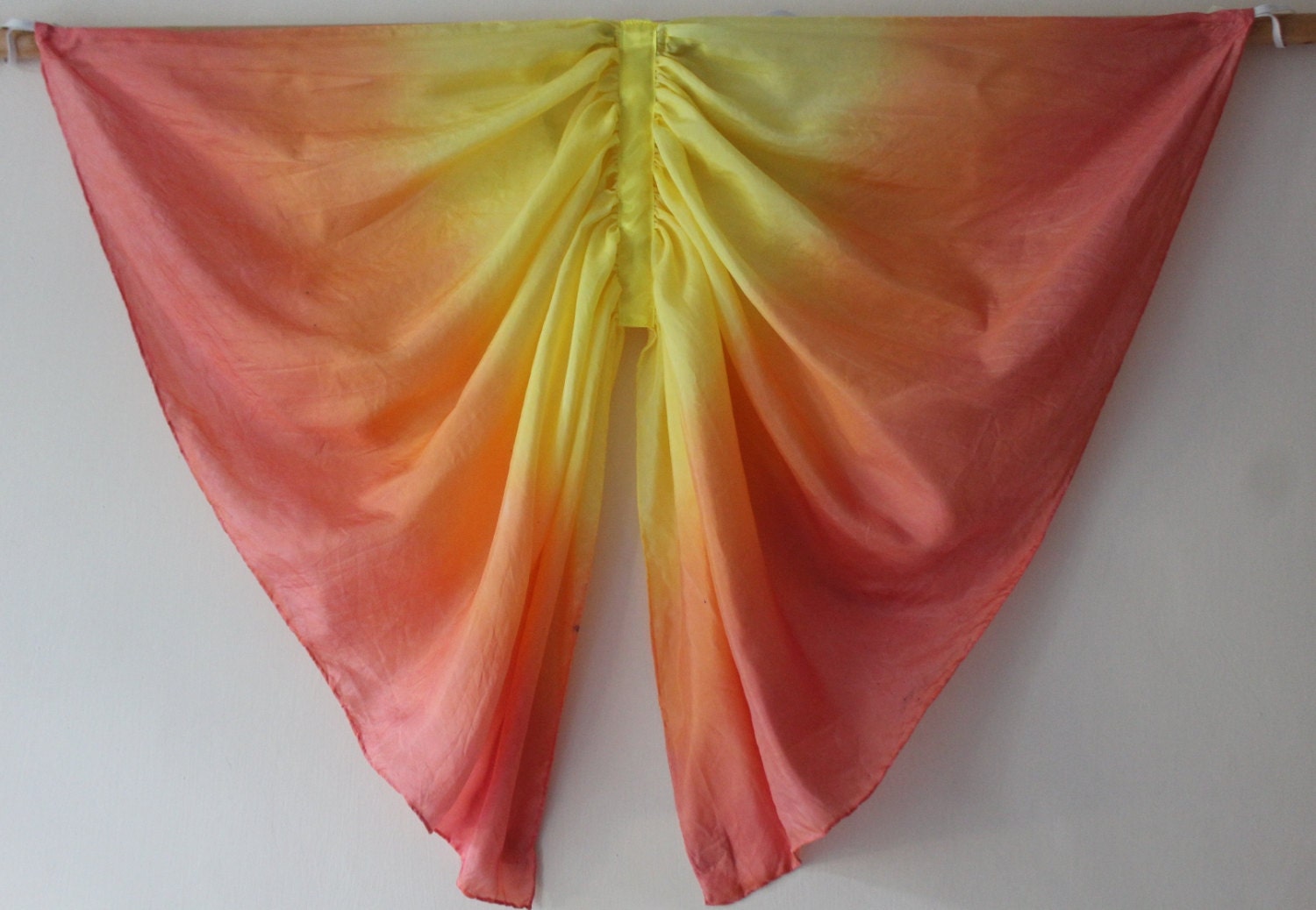 Silk Butterfly Wings, Yellow, Orange and Red Small Silk Fairy Wings