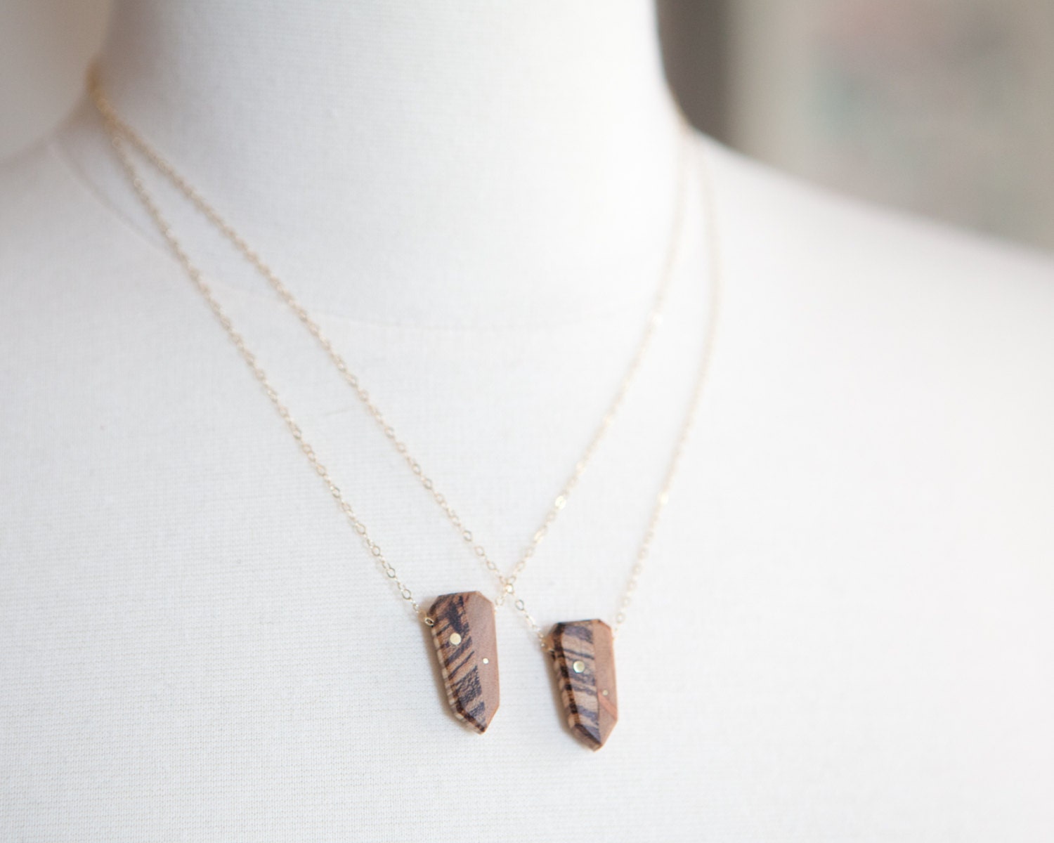 Zebra Wood Arrow Necklace Made to Order