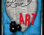 Love Art - By Tracy Weinzapfel - Mixed Media Canvas 8" X 10"