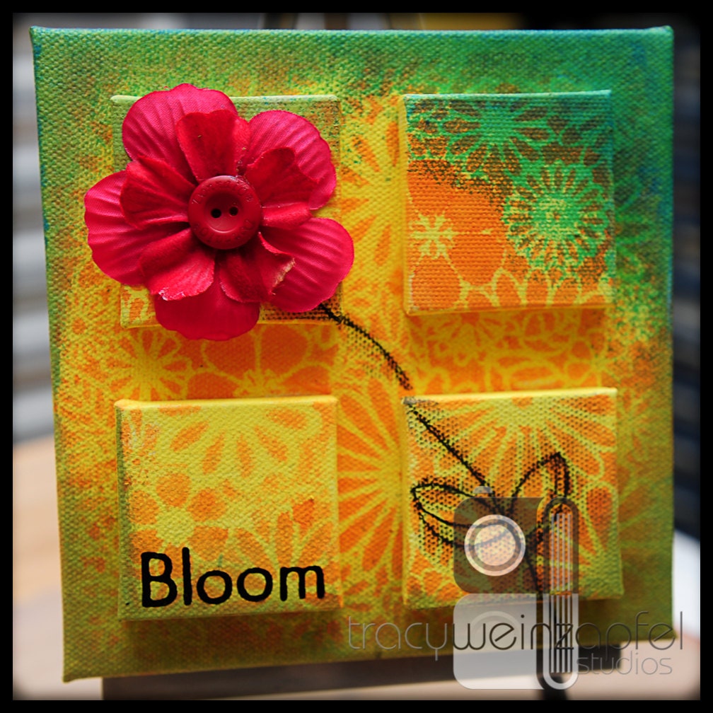 Bloom - Mixed Media Canvas 6" X 6" X 1.5"