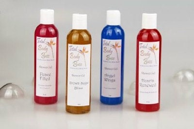 Aromatherapy Shower Gel Body Wash 8 oz Essential Oil Fragrance Aloe Vera Vitamin E Bath Beauty Handmade Montana USA Free Shipping