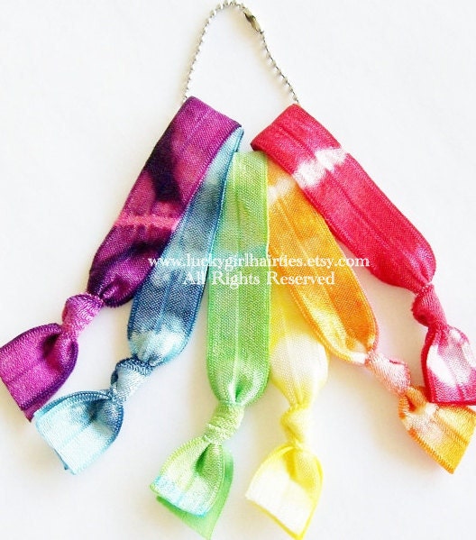 Tie Dye Hair Ties, Pick-A-Color by Lucky Girl Hair Ties Brand
