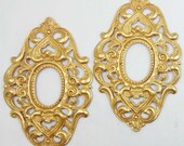 Sash Brooch Top With Center Mount, Russian Gold Plate, Item03782
