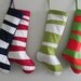 6 SEUSS Christmas Stockings - Pick Your Colors - Six Striped Christmas Stockings Inspired by Dr Seuss