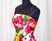 1960's Dress // Poppy Garden Sequin and Beaded Cocktail Dress