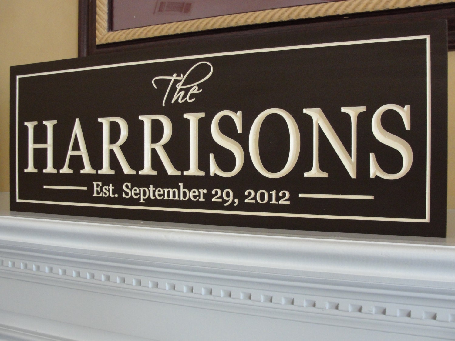 Personalized Family Name Sign Plaque Established Family Sign