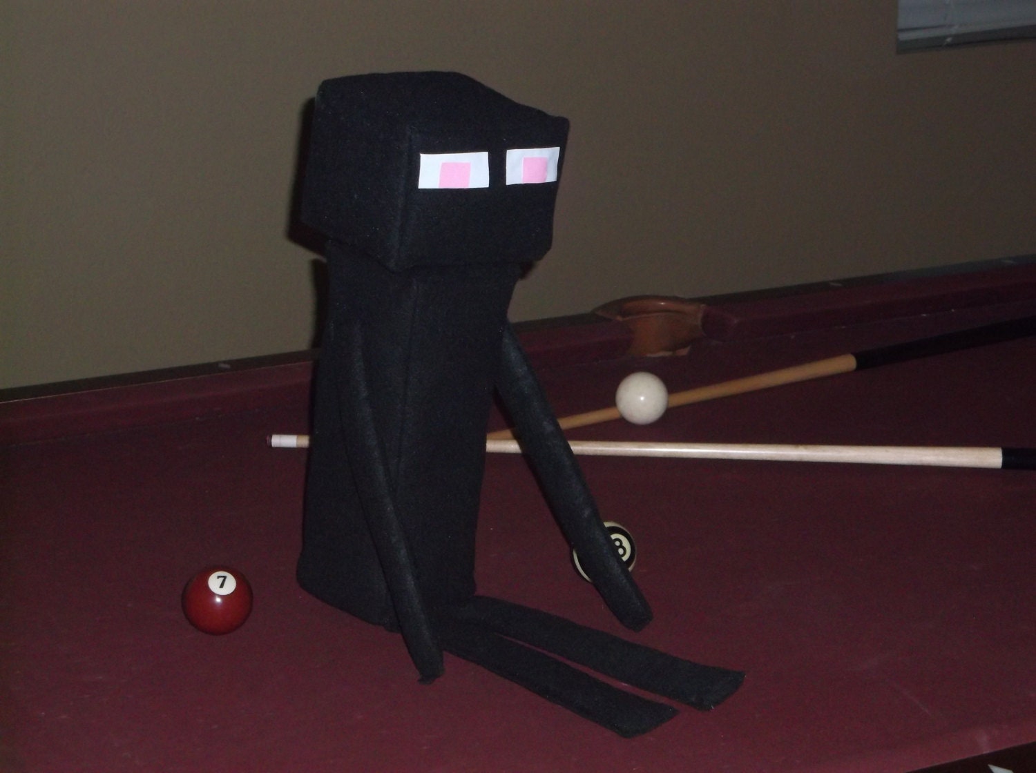 MINECRAFT Enderman Plush / Stuffed Toy (29" tall) - A Homemade Minecraft mob plush