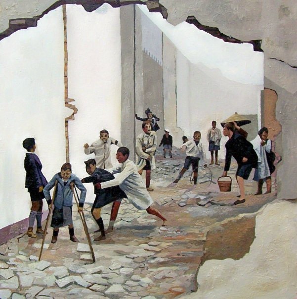 Sevilla, Spain. Henri Cartier-Bresson. Oil on Canvas. 36" x 36"