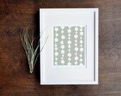 Custom Geometric Art Print - Orange, Yellow, Teal, Gray Dots Wall Decor - 8x10