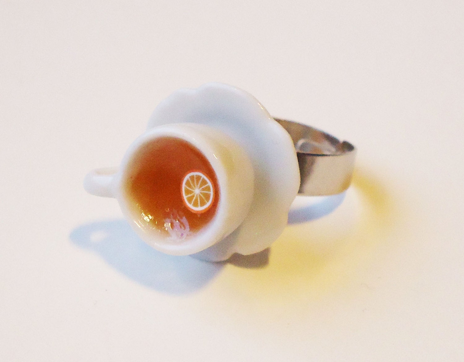 BLACK TEA with ORANGE - adjustable ring