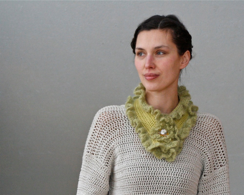 Crochet Ruffled Scarf - PDF PATTERN