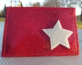 glitter Vinyl Billfold Wallet With Star