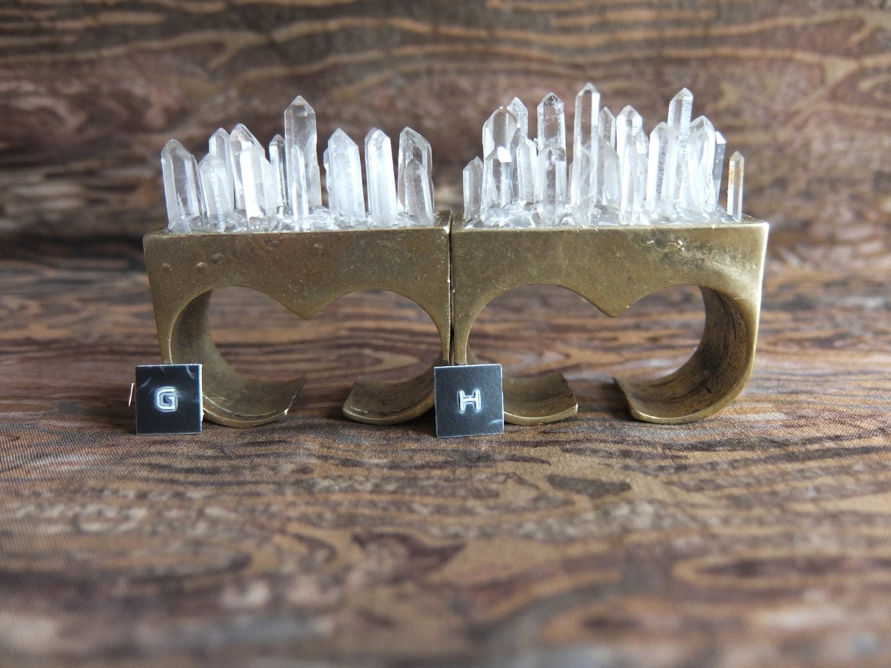 Quartz Crystal Overgrowth Knuckle Ring