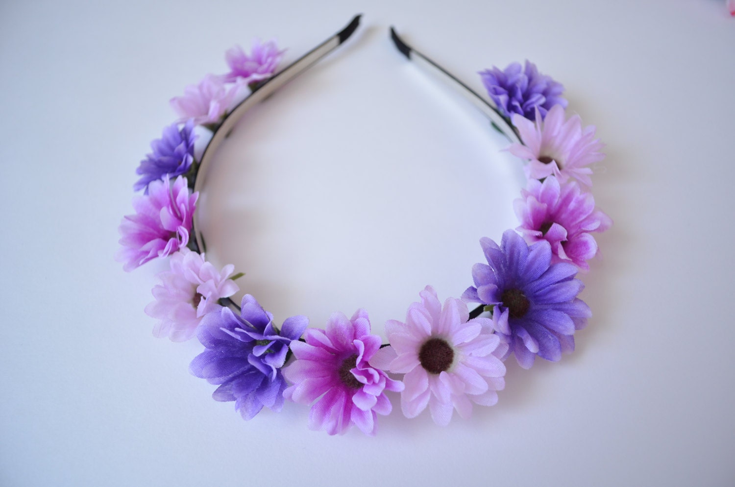 lilac tiny daisies crown headband // flowers, spring, love, wedding bridal headpiece, natural inspired, lana del rey, summer, festival
