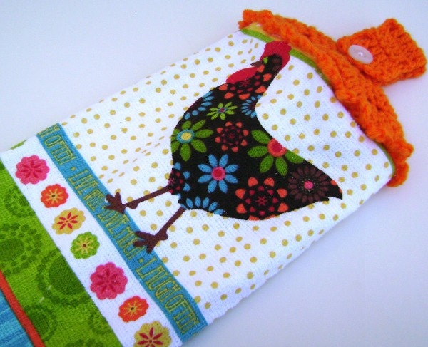 Crochet Top Hanging Dish Towel Kitchen Decoration