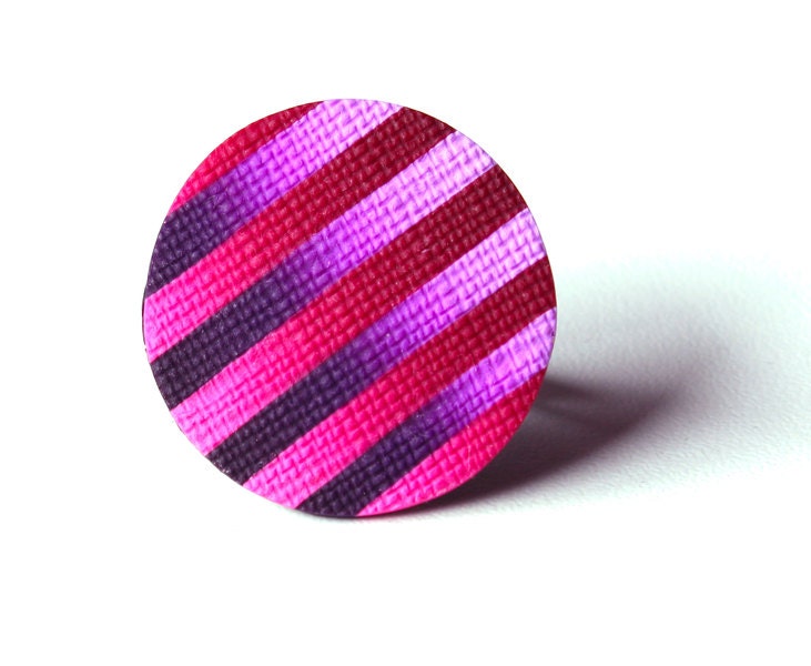 Polymer Clay Gradated Stripes Ring
