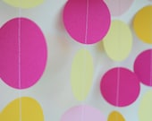 Birthday Party Decorations . Paper Garland Party Decoration . Pink Lemonade