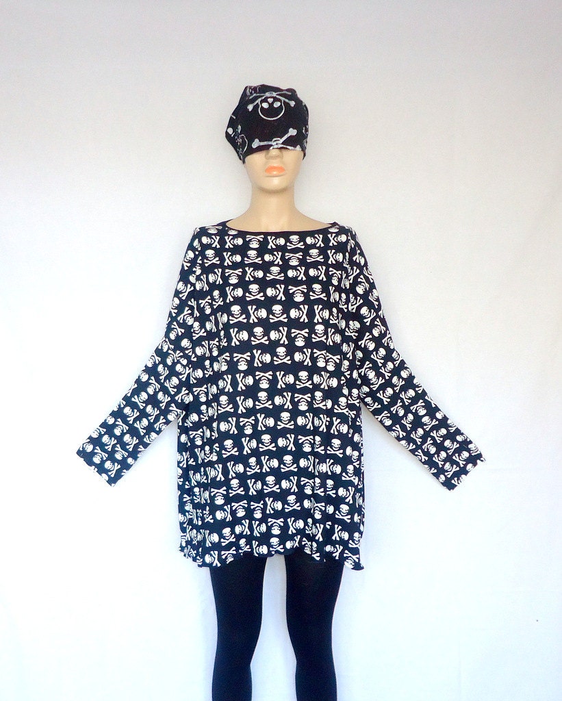 DRY HEAD Jersey-Elastic Oversized T-Shirt Tunic Dress Plus Size Top