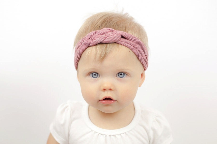 BOHO Collection: Red and White Stripe Jersey Knit Headband