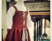 Girl's Renaissance Kirtle in Linen, Children's Size 3-5, Ready to Ship