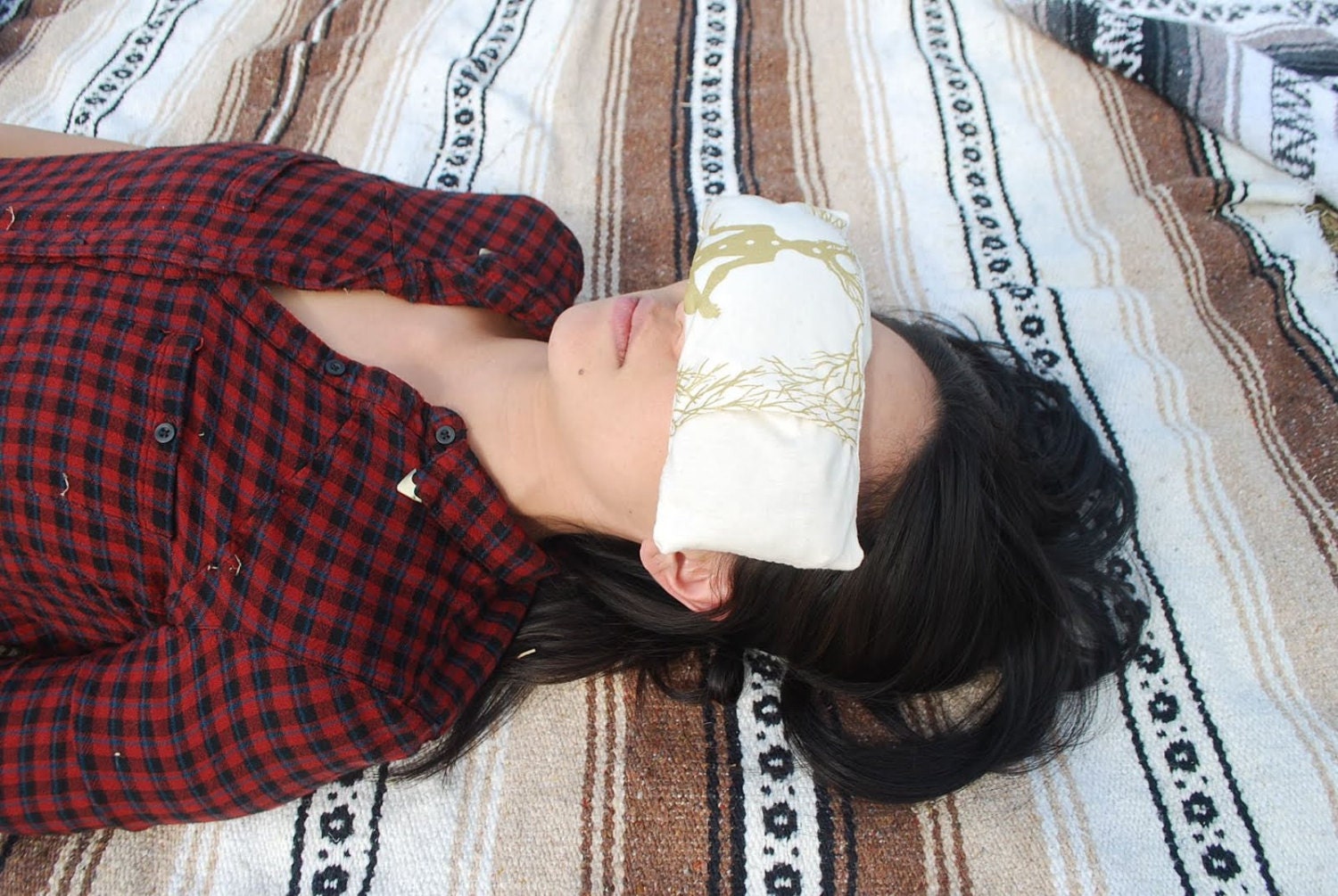 Eye Pillow - Bamboo and Organic Cotton Dream Pillow with Meditation Print