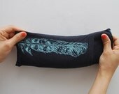 Eye Pillow - Bamboo and Organic Cotton Dream Pillow Screen printed with Feather Design